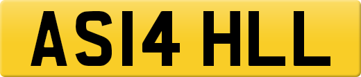 AS14 HLL private number plate